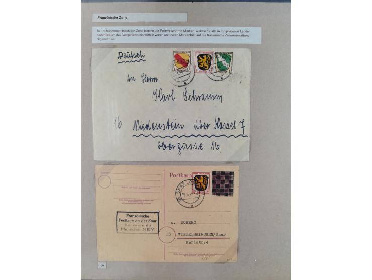 1815/1980 (ca.), interessante Sammlung 'Deutsche Geschichte', ausstellungsmäßig aufgezogen mit interessanten Belegen, dabei G