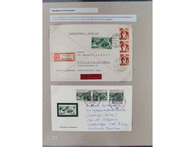 1815/1980 (ca.), interessante Sammlung 'Deutsche Geschichte', ausstellungsmäßig aufgezogen mit interessanten Belegen, dabei G