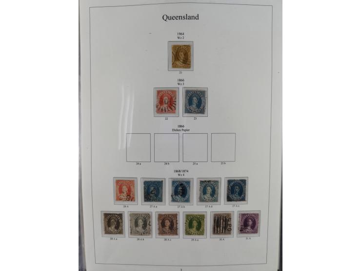 1850/1910 (ca.), Queensland to Western Australia, mostly used collection with a few unused, including Officials, Postage Dues