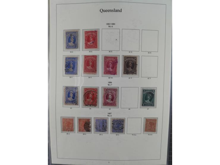 1850/1910 (ca.), Queensland to Western Australia, mostly used collection with a few unused, including Officials, Postage Dues