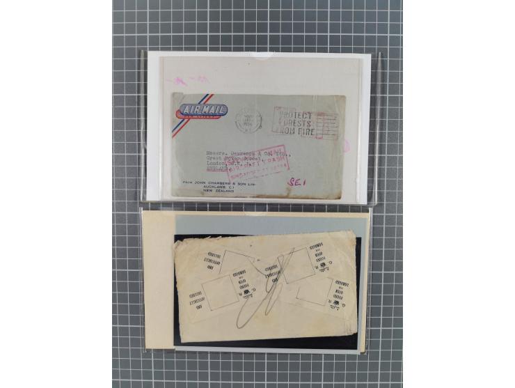 1901/54, lot with over 40 crash- and wreck-covers with various indicative cancellations, postal envelopes and sealing labels