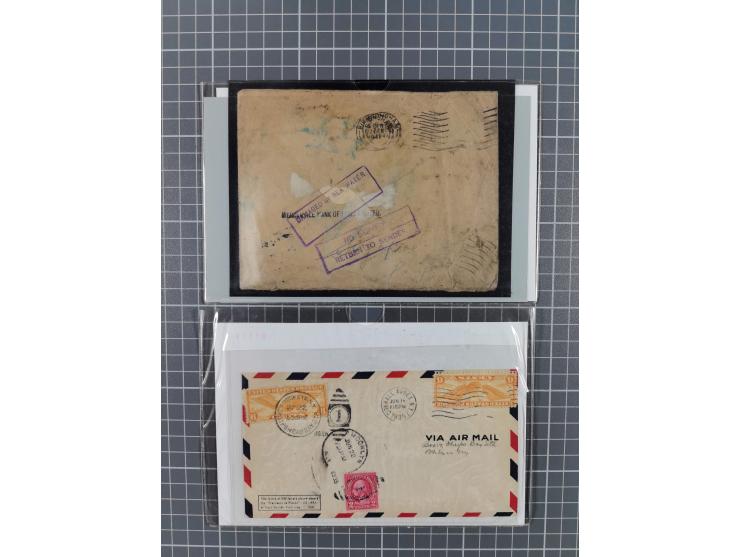 1901/54, lot with over 40 crash- and wreck-covers with various indicative cancellations, postal envelopes and sealing labels