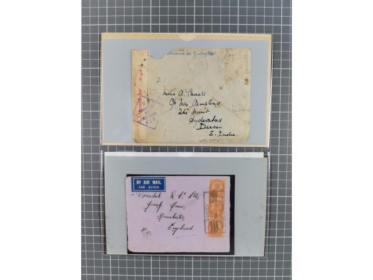 1901/54, lot with over 40 crash- and wreck-covers with various indicative cancellations, postal envelopes and sealing labels