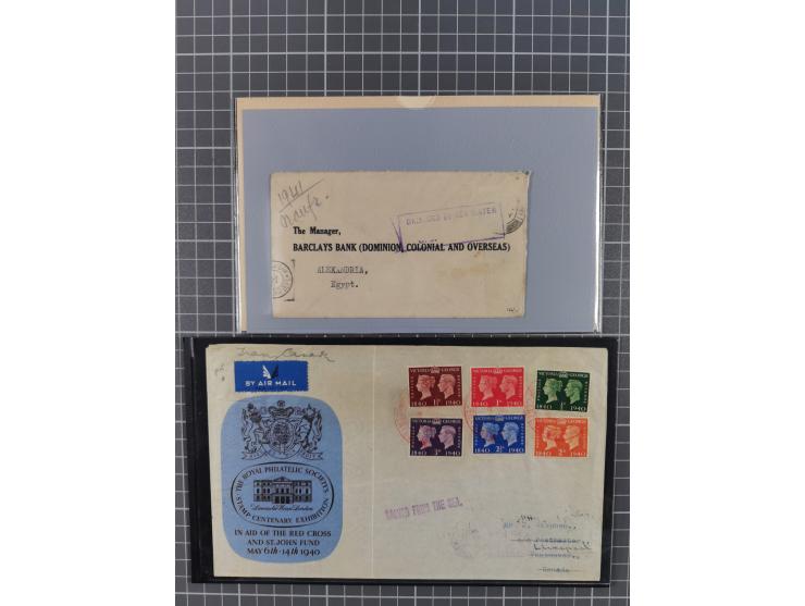 1901/54, lot with over 40 crash- and wreck-covers with various indicative cancellations, postal envelopes and sealing labels