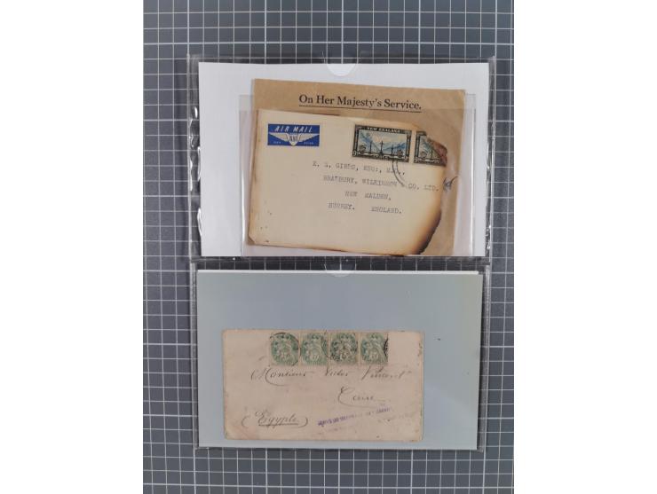 1901/54, lot with over 40 crash- and wreck-covers with various indicative cancellations, postal envelopes and sealing labels