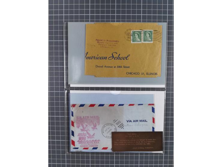 1901/54, lot with over 40 crash- and wreck-covers with various indicative cancellations, postal envelopes and sealing labels