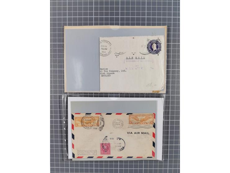 1901/54, lot with over 40 crash- and wreck-covers with various indicative cancellations, postal envelopes and sealing labels