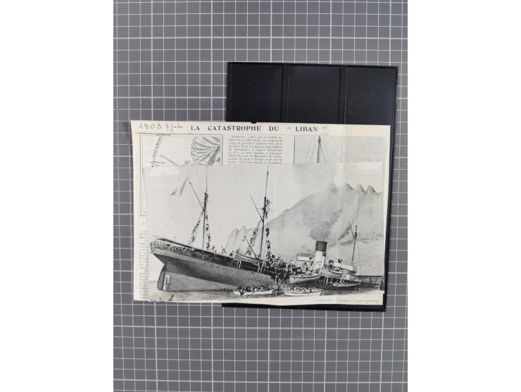 1901/54, lot with over 40 crash- and wreck-covers with various indicative cancellations, postal envelopes and sealing labels