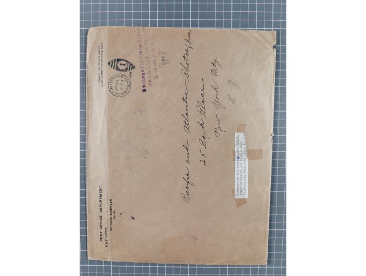 1901/54, lot with over 40 crash- and wreck-covers with various indicative cancellations, postal envelopes and sealing labels