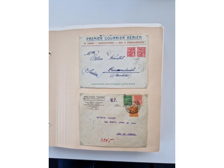 1928/49, interessante Sammlung “Luftpost in Brasilien” mit fast 150 Briefen und Karten, dabei Inlandspost, bessere Frankature