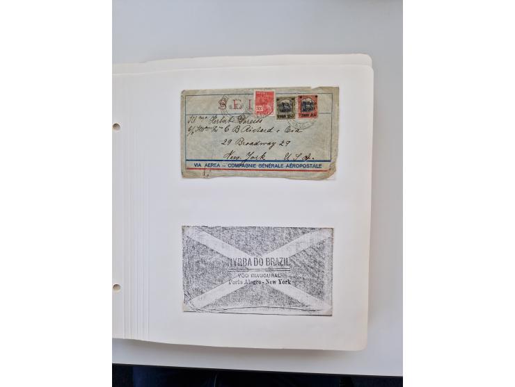 1928/49, interessante Sammlung “Luftpost in Brasilien” mit fast 150 Briefen und Karten, dabei Inlandspost, bessere Frankature
