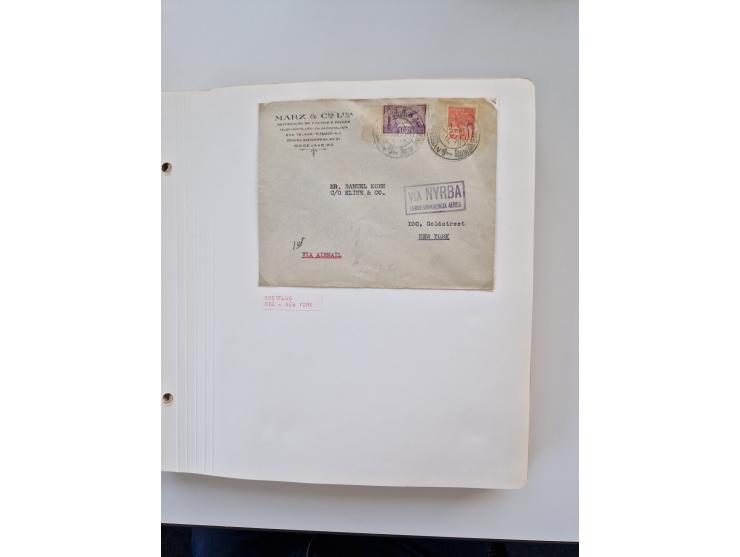 1928/49, interessante Sammlung “Luftpost in Brasilien” mit fast 150 Briefen und Karten, dabei Inlandspost, bessere Frankature