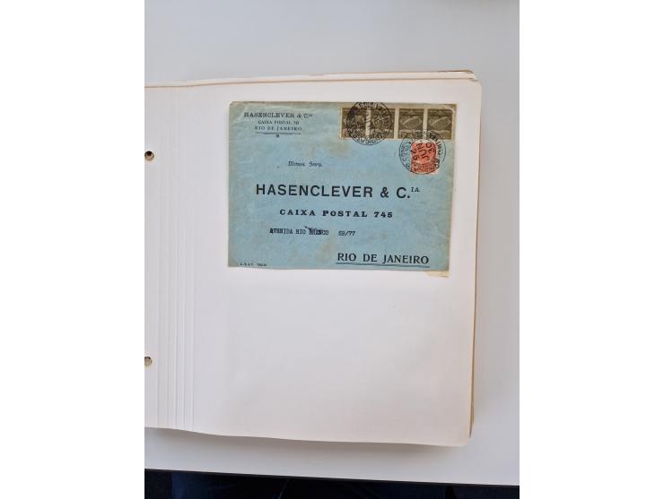 1928/49, interessante Sammlung “Luftpost in Brasilien” mit fast 150 Briefen und Karten, dabei Inlandspost, bessere Frankature