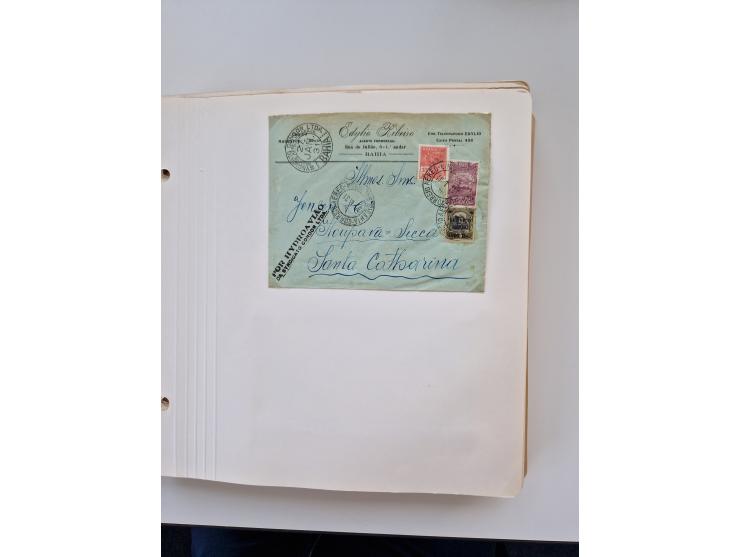 1928/49, interessante Sammlung “Luftpost in Brasilien” mit fast 150 Briefen und Karten, dabei Inlandspost, bessere Frankature