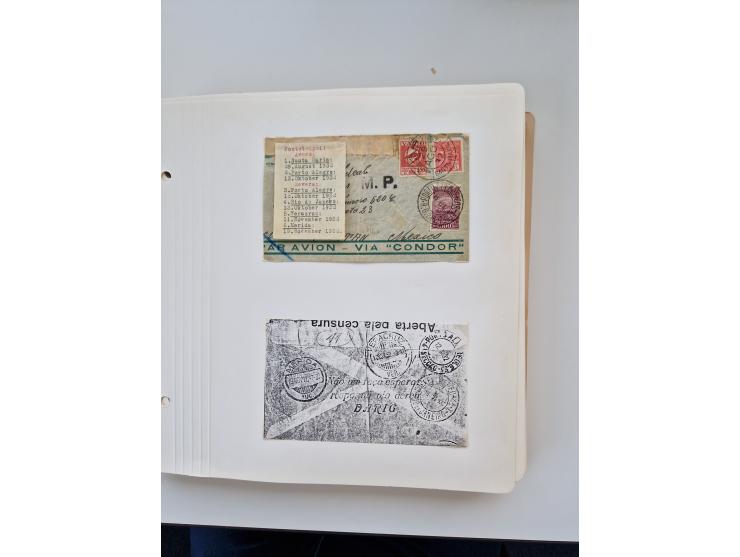 1928/49, interessante Sammlung “Luftpost in Brasilien” mit fast 150 Briefen und Karten, dabei Inlandspost, bessere Frankature