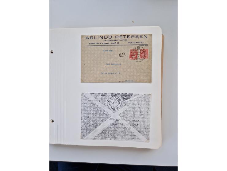1928/49, interessante Sammlung “Luftpost in Brasilien” mit fast 150 Briefen und Karten, dabei Inlandspost, bessere Frankature