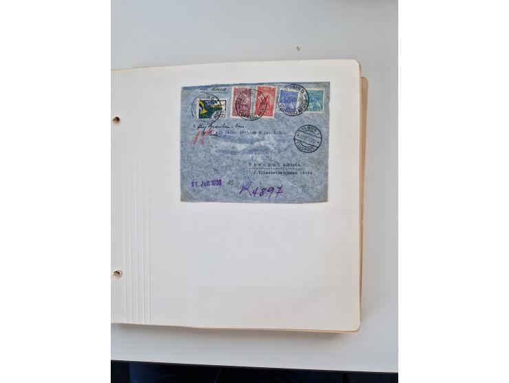 1928/49, interessante Sammlung “Luftpost in Brasilien” mit fast 150 Briefen und Karten, dabei Inlandspost, bessere Frankature