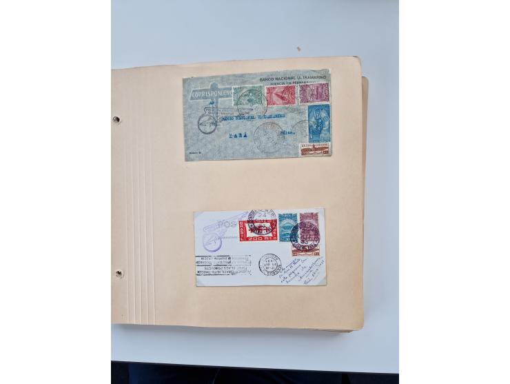 1928/49, interessante Sammlung “Luftpost in Brasilien” mit fast 150 Briefen und Karten, dabei Inlandspost, bessere Frankature