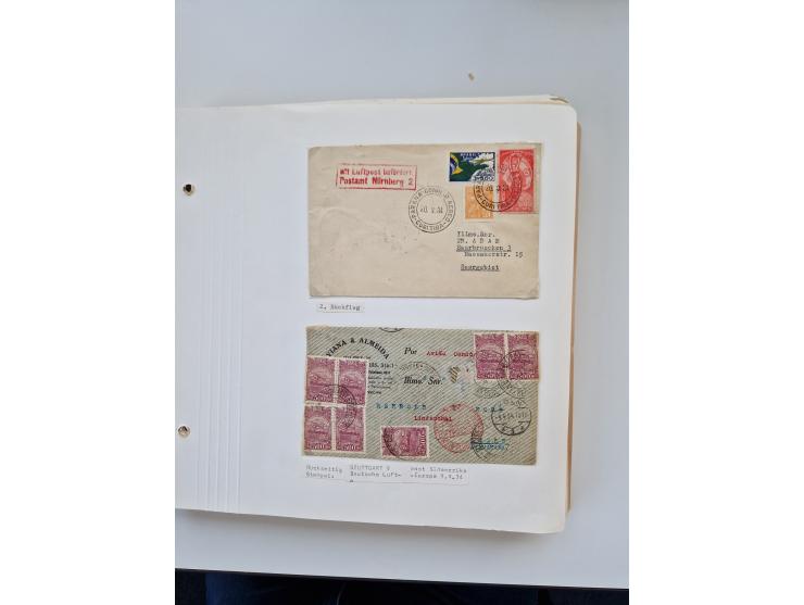 1928/49, interessante Sammlung “Luftpost in Brasilien” mit fast 150 Briefen und Karten, dabei Inlandspost, bessere Frankature