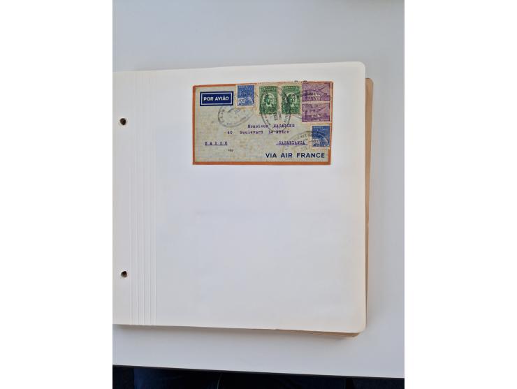 1928/49, interessante Sammlung “Luftpost in Brasilien” mit fast 150 Briefen und Karten, dabei Inlandspost, bessere Frankature