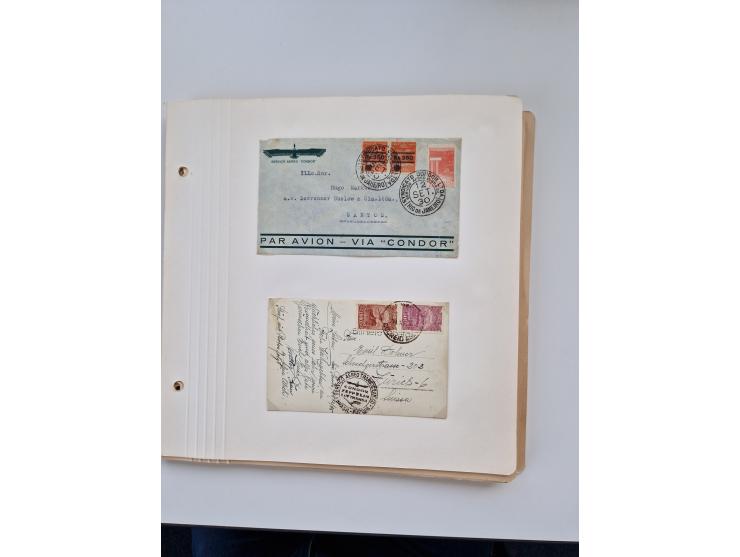 1928/49, interessante Sammlung “Luftpost in Brasilien” mit fast 150 Briefen und Karten, dabei Inlandspost, bessere Frankature