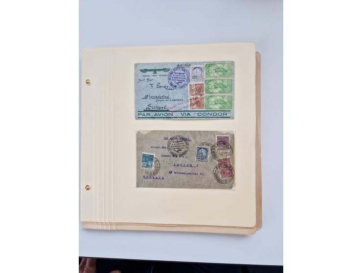 1928/49, interessante Sammlung “Luftpost in Brasilien” mit fast 150 Briefen und Karten, dabei Inlandspost, bessere Frankature