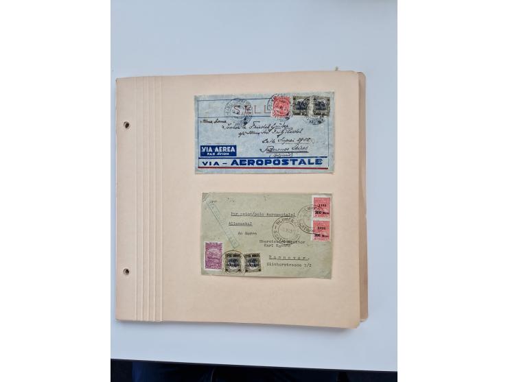 1928/49, interessante Sammlung “Luftpost in Brasilien” mit fast 150 Briefen und Karten, dabei Inlandspost, bessere Frankature