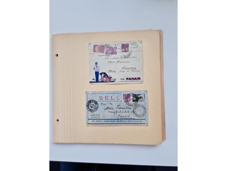 1928/49, interessante Sammlung “Luftpost in Brasilien” mit fast 150 Briefen und Karten, dabei Inlandspost, bessere Frankature