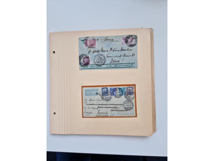 1928/49, interessante Sammlung “Luftpost in Brasilien” mit fast 150 Briefen und Karten, dabei Inlandspost, bessere Frankature