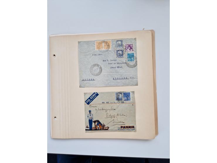 1928/49, interessante Sammlung “Luftpost in Brasilien” mit fast 150 Briefen und Karten, dabei Inlandspost, bessere Frankature