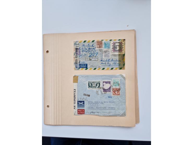 1928/49, interessante Sammlung “Luftpost in Brasilien” mit fast 150 Briefen und Karten, dabei Inlandspost, bessere Frankature