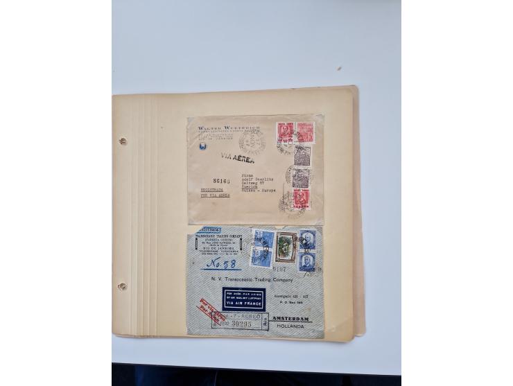 1928/49, interessante Sammlung “Luftpost in Brasilien” mit fast 150 Briefen und Karten, dabei Inlandspost, bessere Frankature
