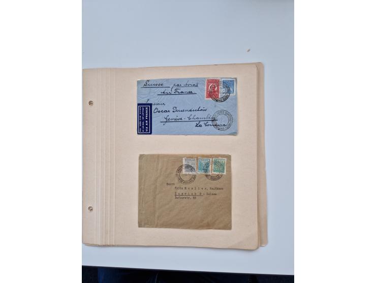 1928/49, interessante Sammlung “Luftpost in Brasilien” mit fast 150 Briefen und Karten, dabei Inlandspost, bessere Frankature