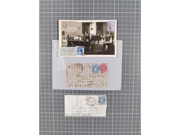 1925/60 (ca.), interessanter Bestand mit Luftpost-Briefen und Karten mit besseren Frankaturen, interessanten Stempeln, Erstfl