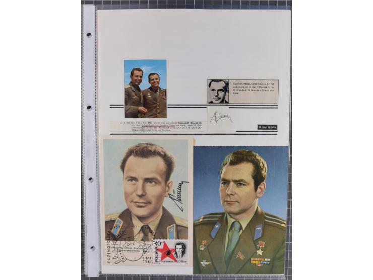 1960/2015, interessanter Bestand mit Motiv-Marken und Blocks, FDC, SST und Sonderbelege, meist bis ca. 1990, dazu Autographen