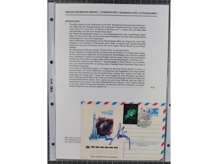 1960/2015, interessanter Bestand mit Motiv-Marken und Blocks, FDC, SST und Sonderbelege, meist bis ca. 1990, dazu Autographen