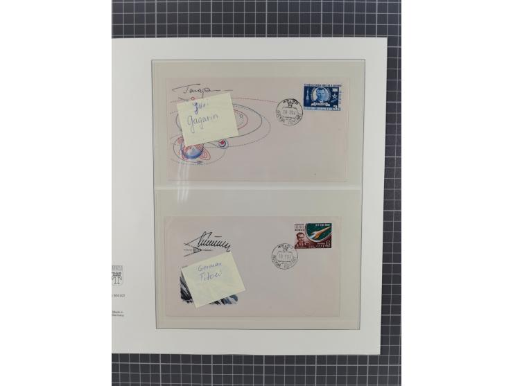 1960/2015, interessanter Bestand mit Motiv-Marken und Blocks, FDC, SST und Sonderbelege, meist bis ca. 1990, dazu Autographen