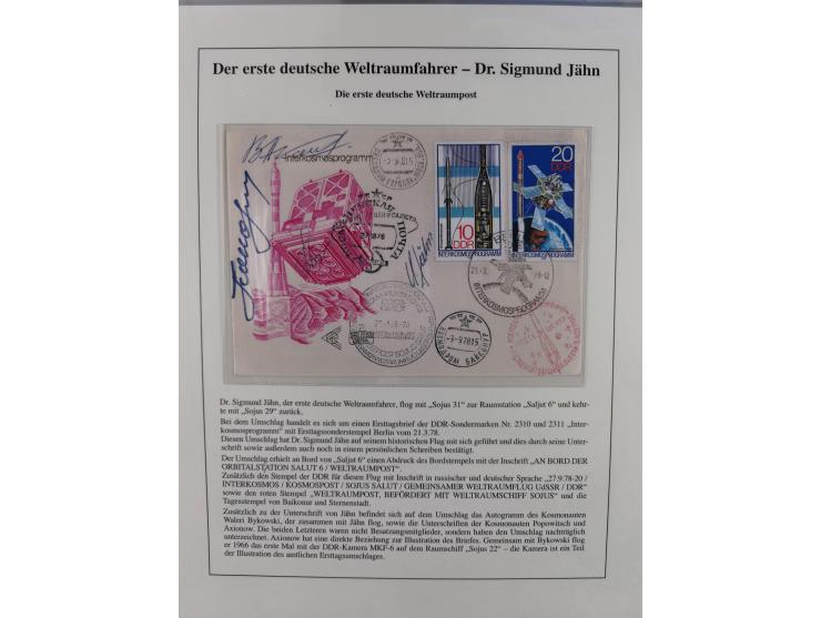 1960/2015, interessanter Bestand mit Motiv-Marken und Blocks, FDC, SST und Sonderbelege, meist bis ca. 1990, dazu Autographen