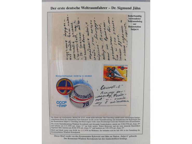 1960/2015, interessanter Bestand mit Motiv-Marken und Blocks, FDC, SST und Sonderbelege, meist bis ca. 1990, dazu Autographen