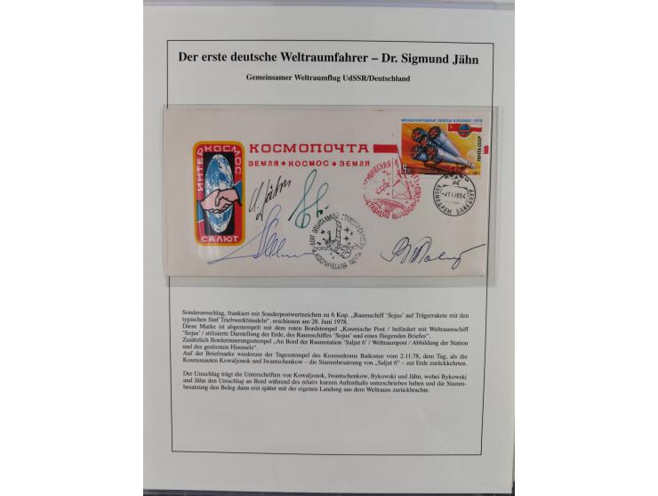 1960/2015, interessanter Bestand mit Motiv-Marken und Blocks, FDC, SST und Sonderbelege, meist bis ca. 1990, dazu Autographen