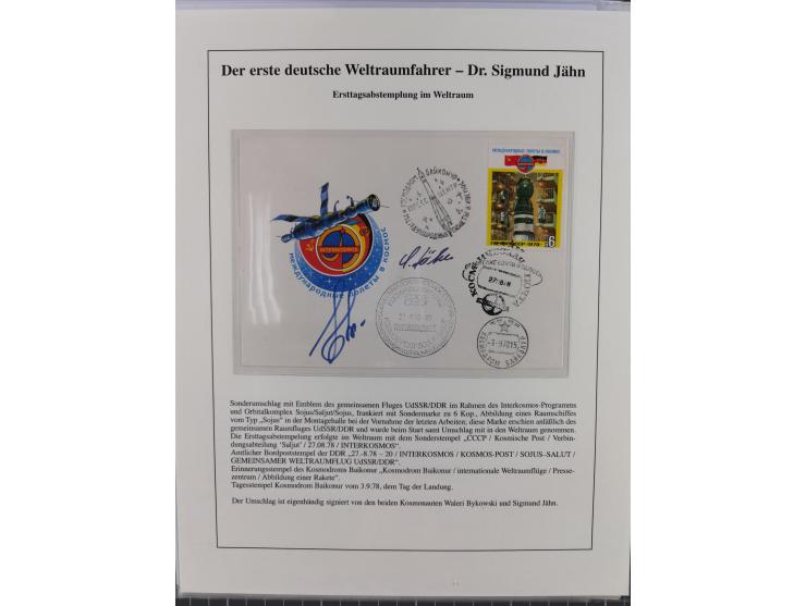 1960/2015, interessanter Bestand mit Motiv-Marken und Blocks, FDC, SST und Sonderbelege, meist bis ca. 1990, dazu Autographen