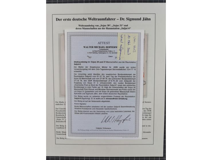 1960/2015, interessanter Bestand mit Motiv-Marken und Blocks, FDC, SST und Sonderbelege, meist bis ca. 1990, dazu Autographen