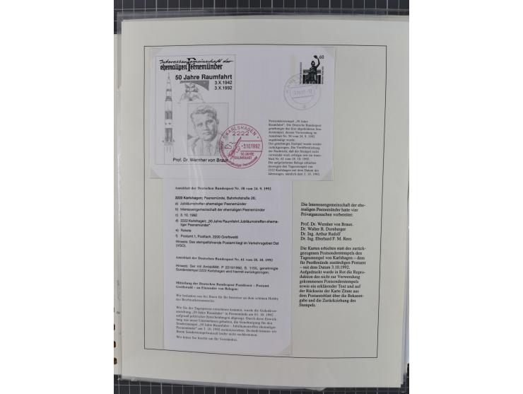 1960/2015, interessanter Bestand mit Motiv-Marken und Blocks, FDC, SST und Sonderbelege, meist bis ca. 1990, dazu Autographen