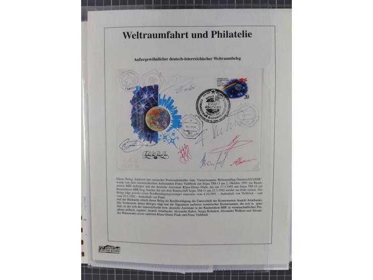 1960/2015, interessanter Bestand mit Motiv-Marken und Blocks, FDC, SST und Sonderbelege, meist bis ca. 1990, dazu Autographen