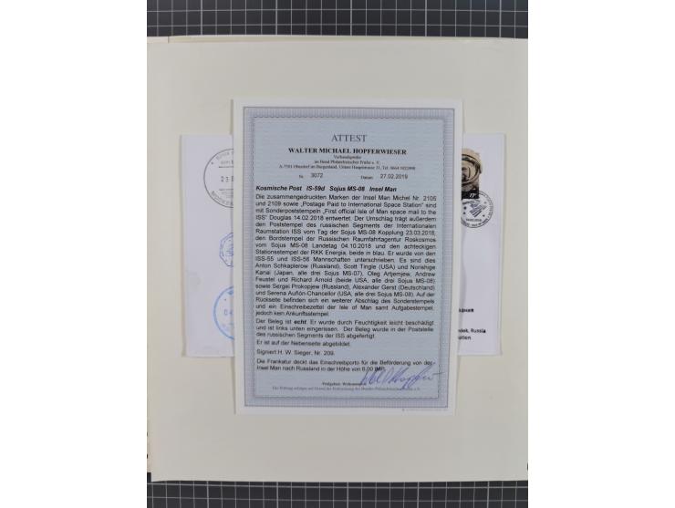 1960/2015, interessanter Bestand mit Motiv-Marken und Blocks, FDC, SST und Sonderbelege, meist bis ca. 1990, dazu Autographen