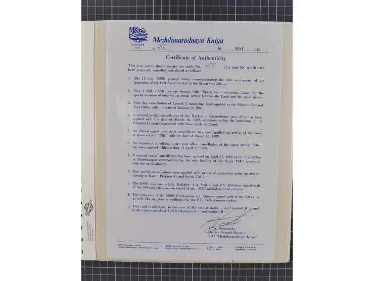 1960/2015, interessanter Bestand mit Motiv-Marken und Blocks, FDC, SST und Sonderbelege, meist bis ca. 1990, dazu Autographen