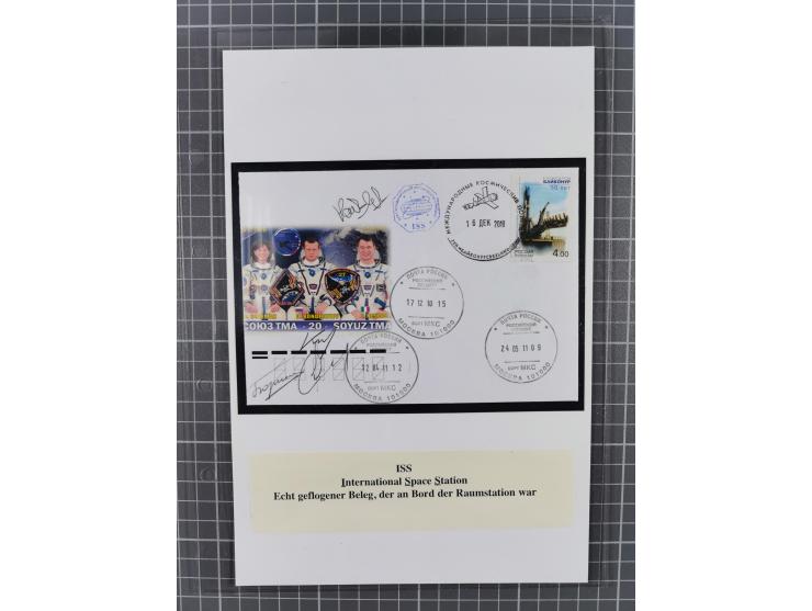 2010, ISS-Weltraumbeleg der Sojus TM-20 mit vier Unterschriften, 50x je mit Fotoattest Hopferwieser BPP