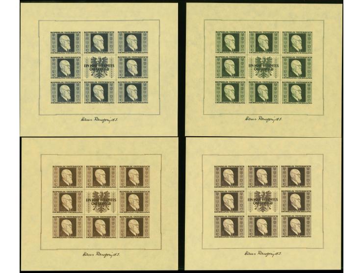 Renner-Blocks, postfrisch