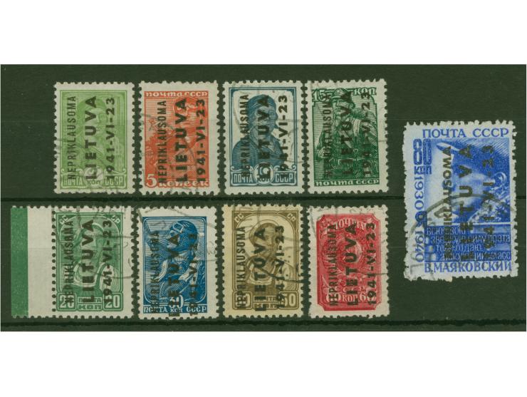 1941, Landesausgabe komplett sauber mit Gefälligkeitsstempeln, gepr. Krischke BPP