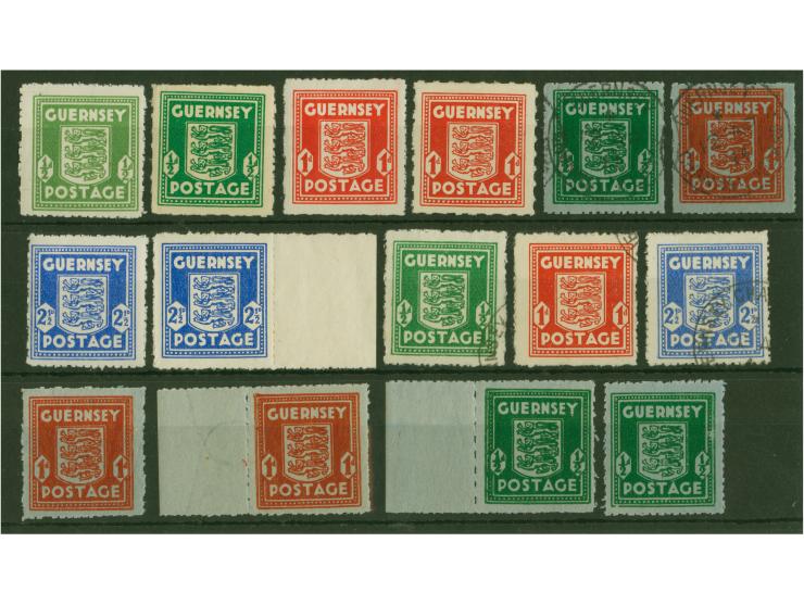 1941/42, Fünf Werte je ungebraucht/postfrisch und gestempelt, dabei Mi.4-5 je gepr. Möhle BPP